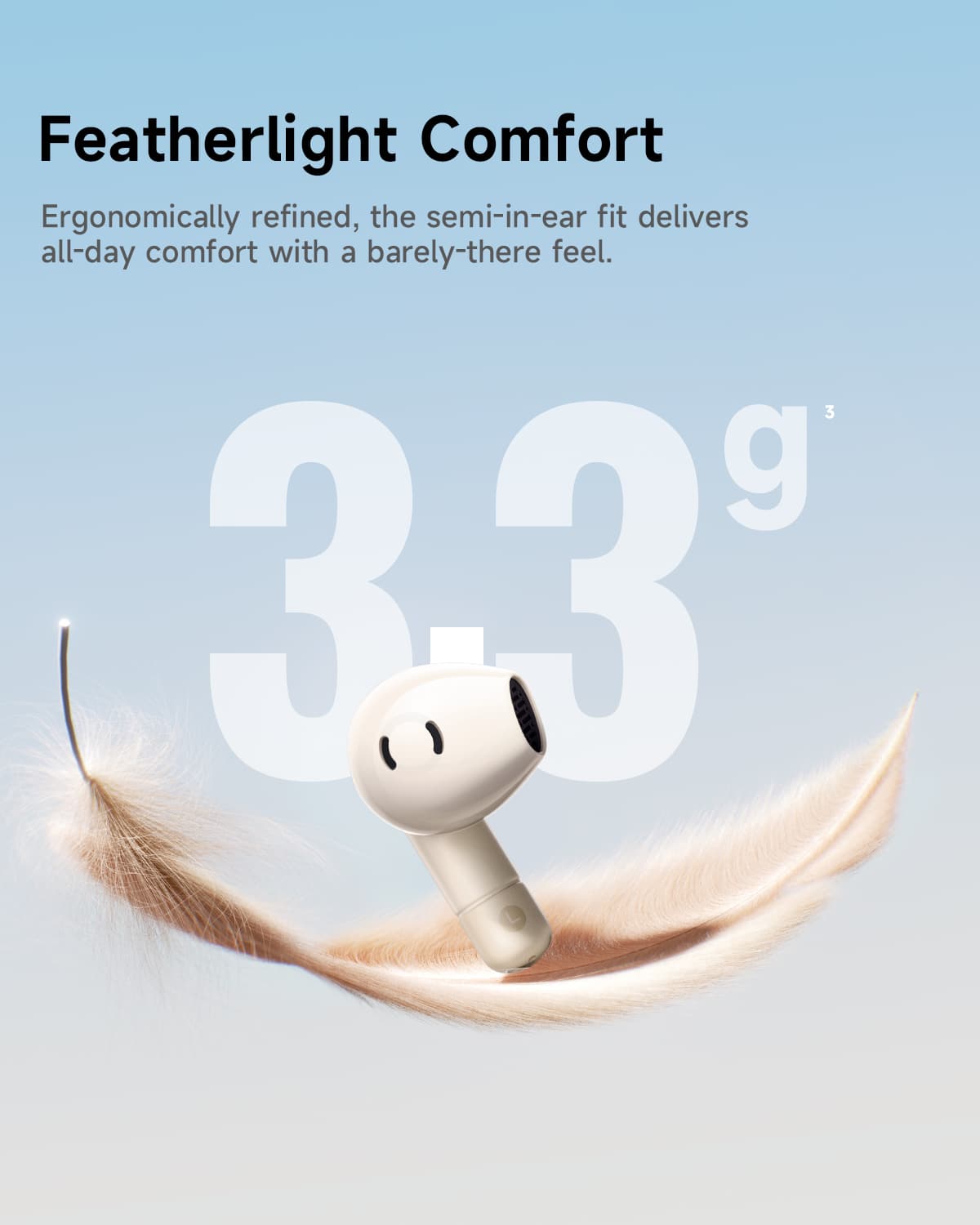 Baseus - Bass BS2 Lite True Wireless Earbuds - Bluetooth 6.0,4-Mic AI ENC,40-Hour Battery,Comfortable Fit - White
