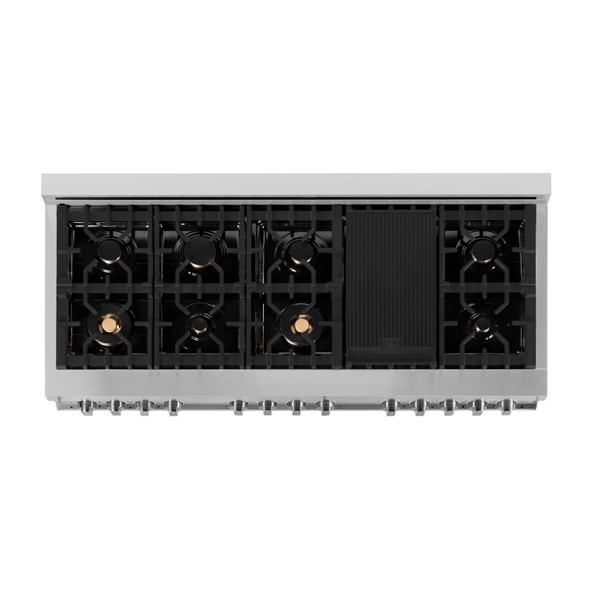 ZLINE - 60 in. Wide 8 Burner Legacy Dual Fuel Range w/ Gas Cooktop & 2 Electric Ovens  (RA-BR-60) - Stainless Steel Look