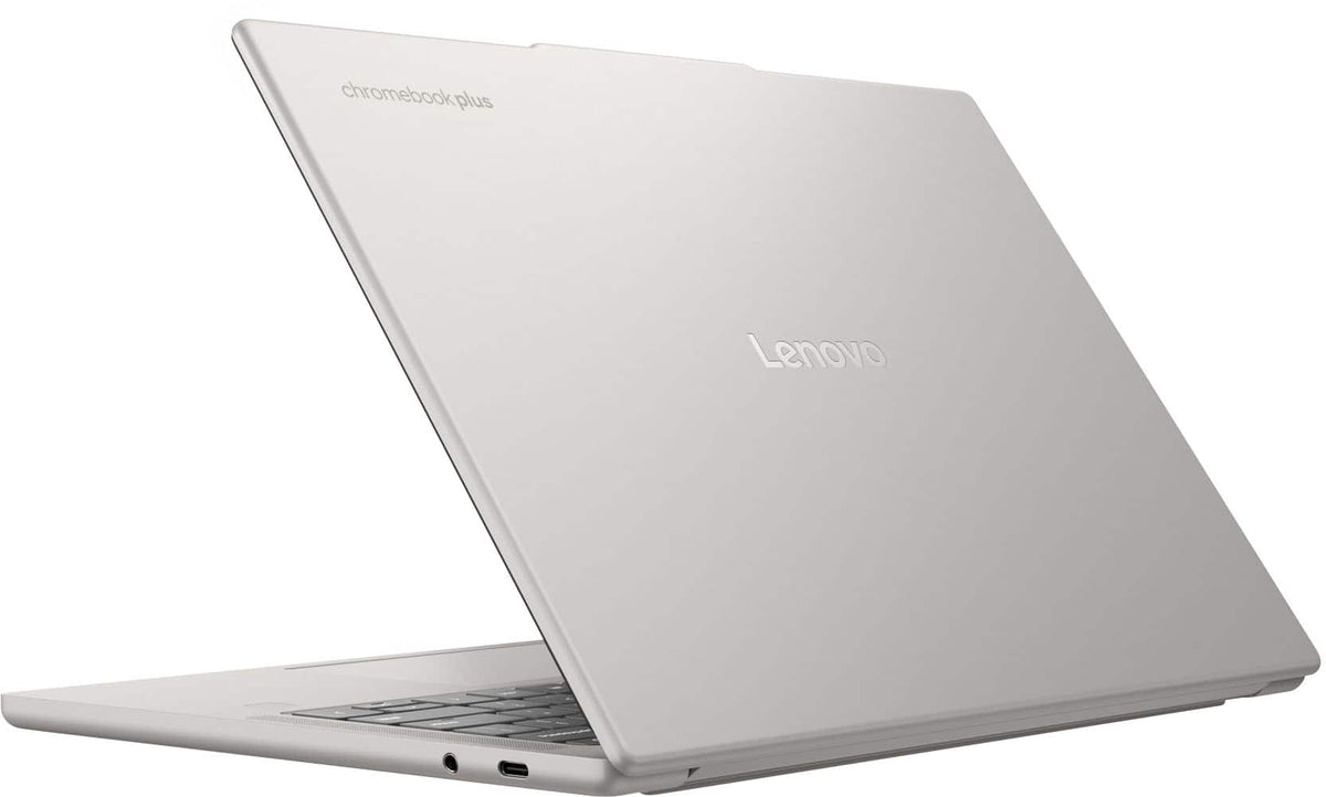 Lenovo - Chromebook Plus 14" OLED 2K Touchscreen Laptop with Gemini - MediaTek Kompanio Ultra 910 - 16GB Memory - 256GB UFS - Seashell