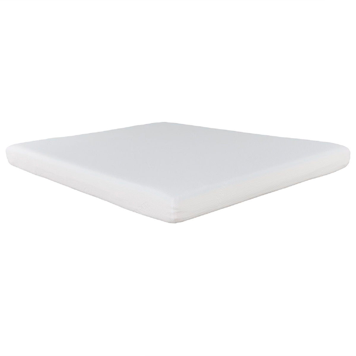Colchón de espuma viscoelástica con gel firme de 6" en caja, colchón de cama de doble capa suave - Blanco - Matrimonial