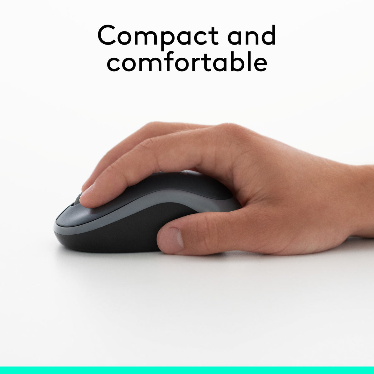 Logitech - M185 Wireless Optical Ambidextrous Mouse - Wireless - Swift Gray