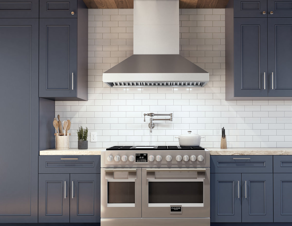 Zephyr - 42 inches - Externally Vented - Wall Range Hood - Stainless Steel