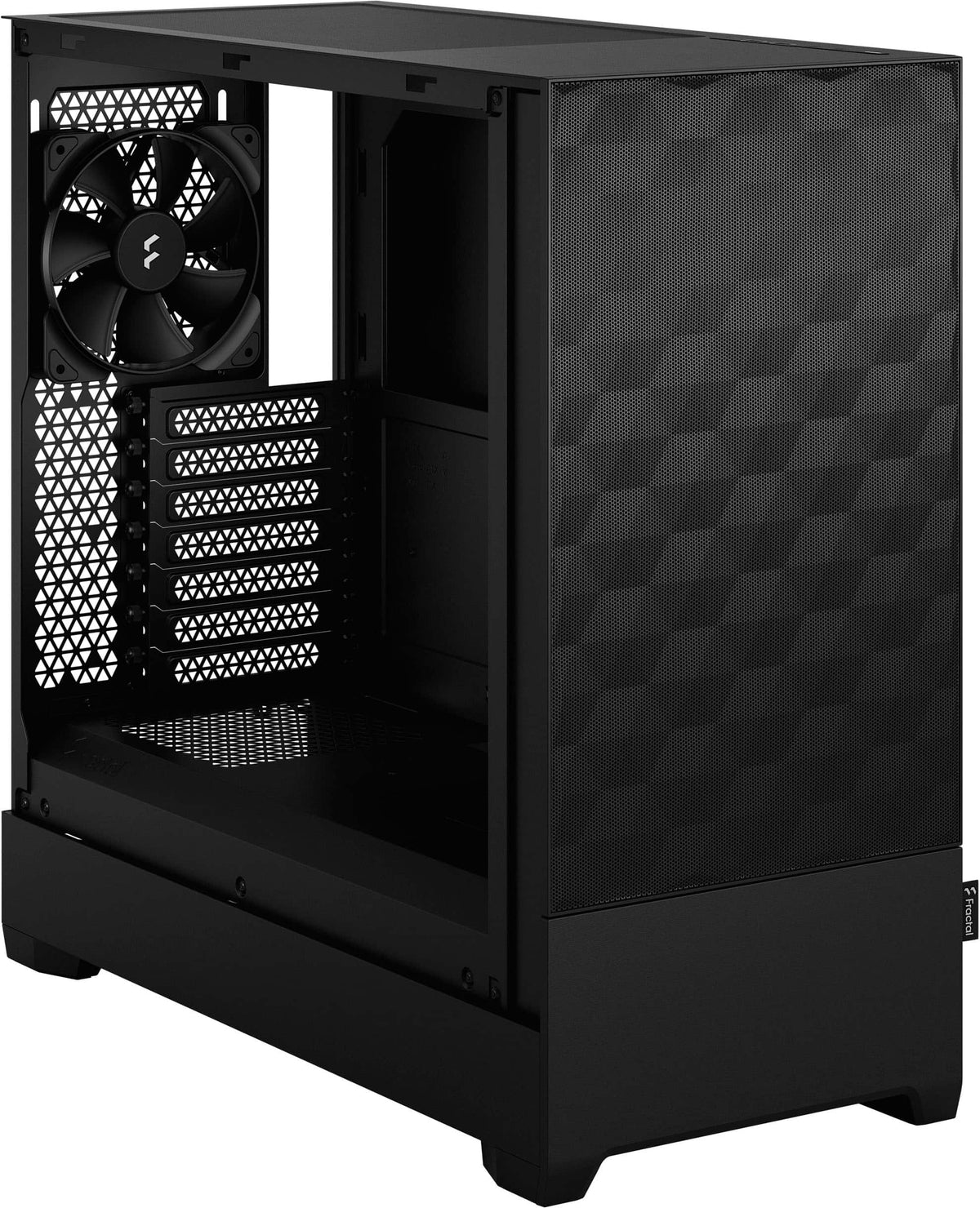 Fractal Design - Pop Air Black TG ATX High-Airflow Clear Tempered Glass Window Mid-Tower PC Case - Black