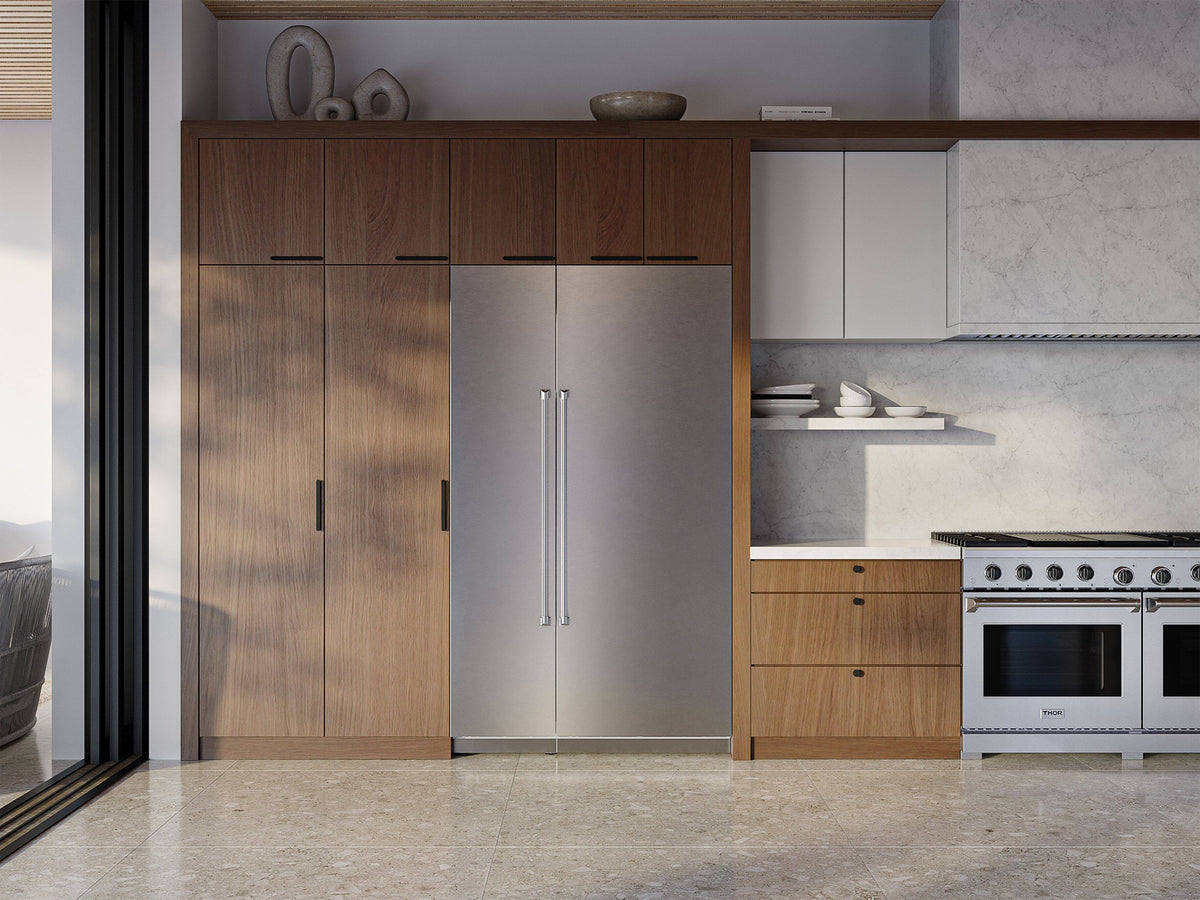 Thor Kitchen - 8.6-Cu. Ft. Upright Built In Column Freezer - Custom Panel Ready - White