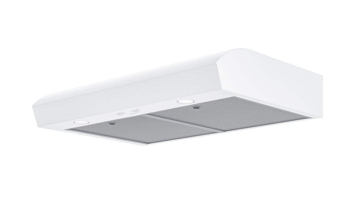 Broan - 30 inches - Convertible - Under cabinet Range Hood - White