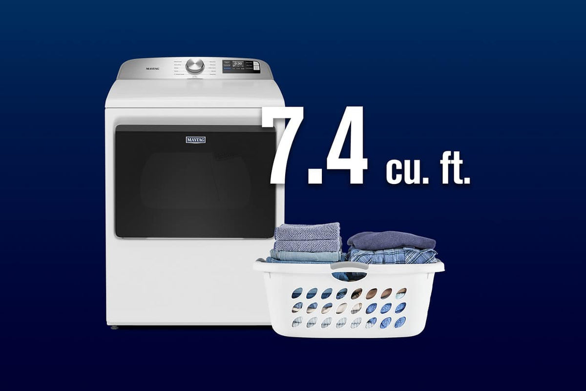 Maytag - 7.4 Cu. Ft. Smart Electric Dryer with Extra Power and Advanced Moisture Sensing - White