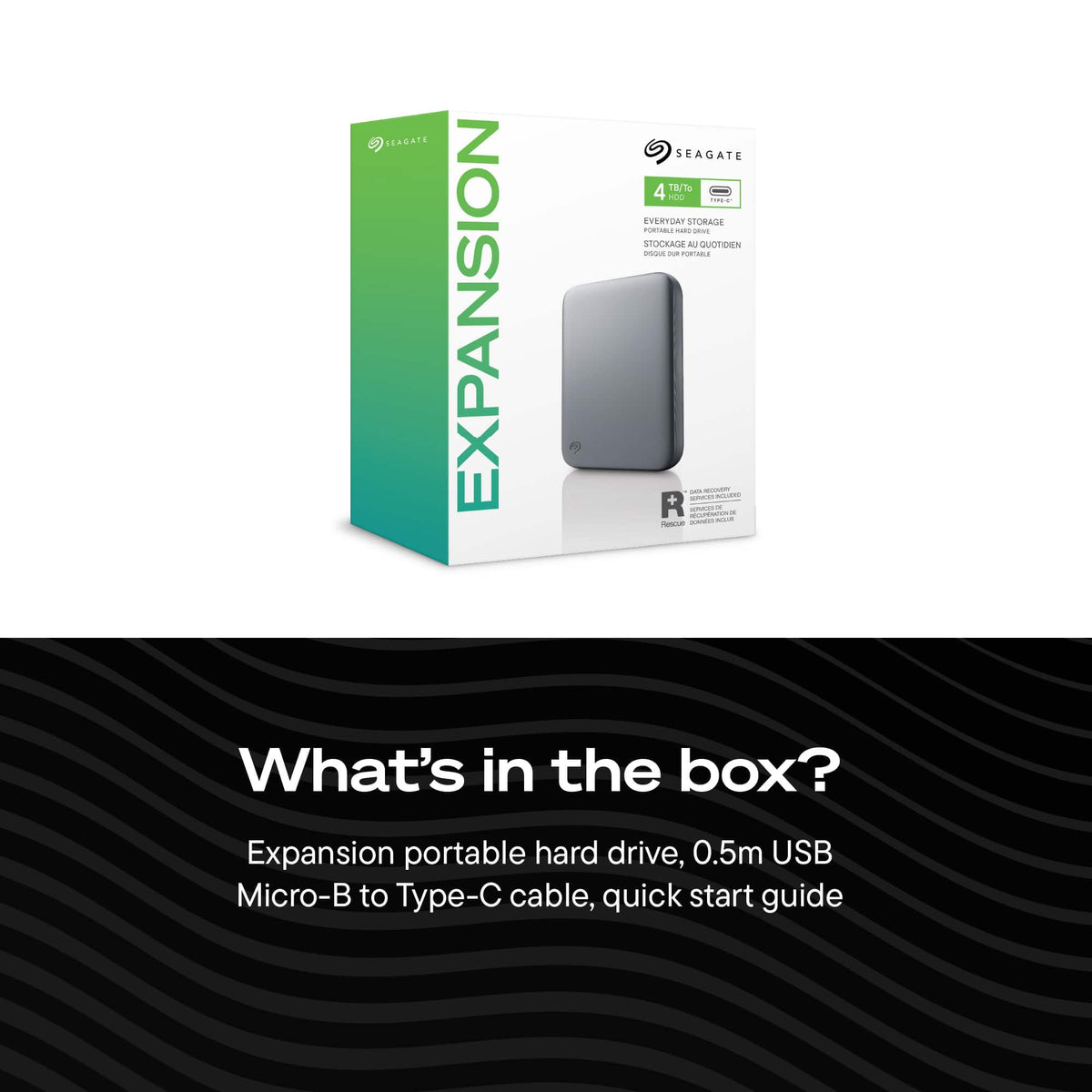 Seagate - Expansion Portable HDD 2TB - Black