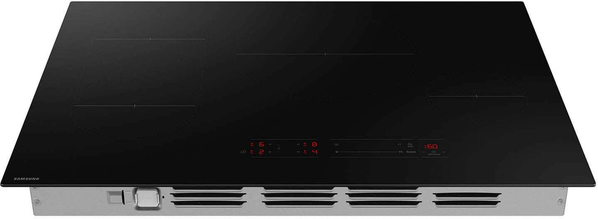 Samsung - 30" Induction Cooktop with Anti-Scratch Matte Glass and Sync Burners - Black