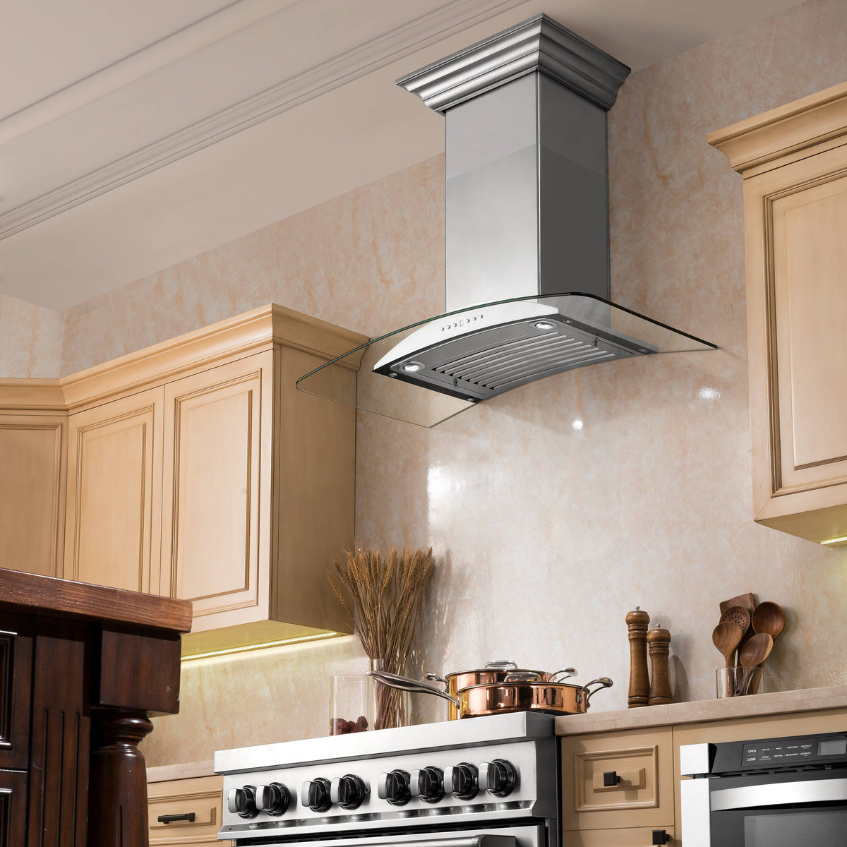 ZLINE - 36 inches - Externally Vented - Wall Range Hood - Brushed Stainless Steel