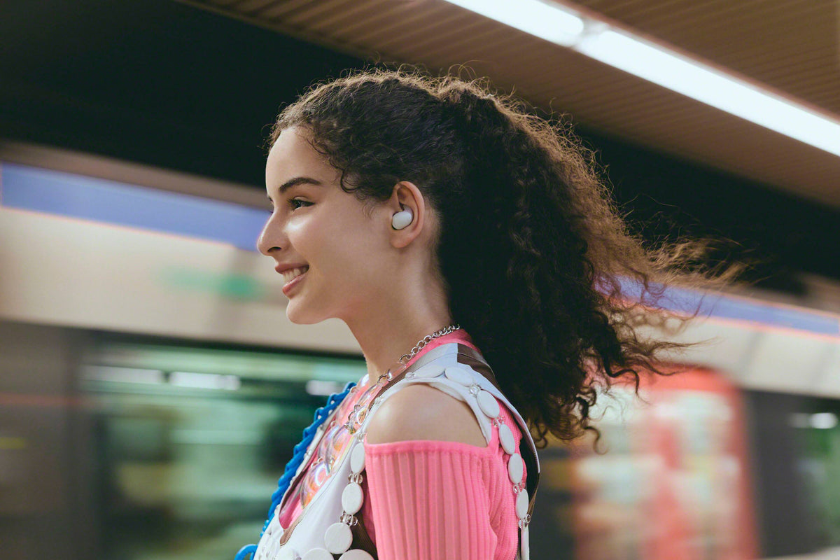 Sony - LinkBuds Fit True Wireless Noise Cancelling Earbuds - White