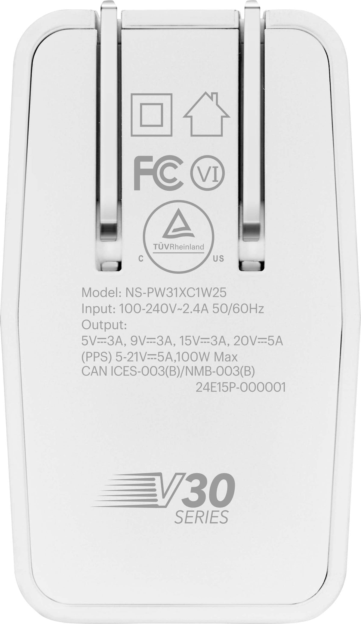 Insignia™ - 100W USB-C GaN Wall Charger for MacBook Pro, MacBook Air, iPads, Galaxy tablets, and other USB-C laptops and Devices - White