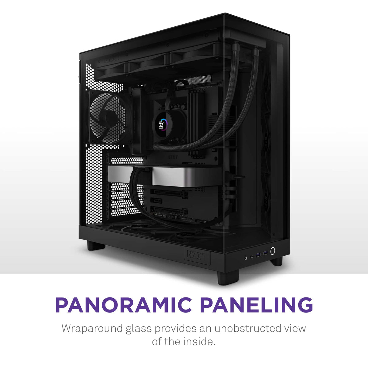 NZXT - H6 Flow ATX Mid-Tower PC Case with Dual Chamber - Black