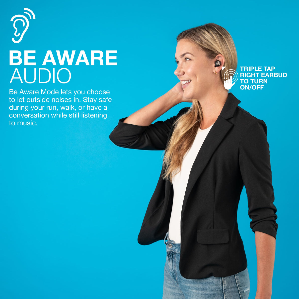 JLab - JBuds Air Pro True Wireless Earbuds - Black