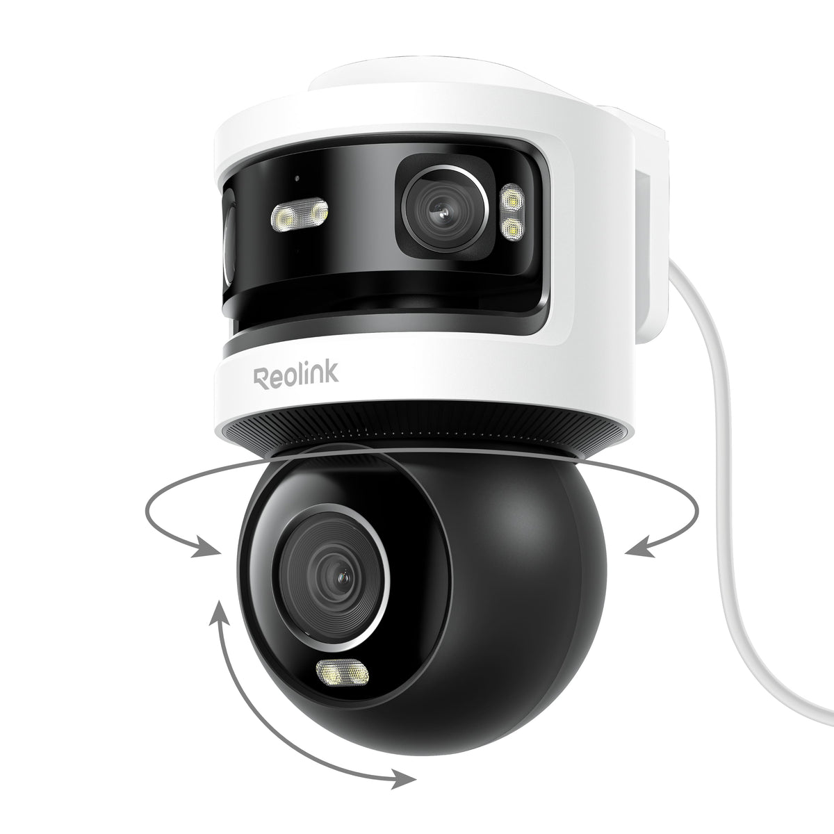 Reolink - OMVI P931 Wired PoE 4K+ 10MP Triple Lens Panorama and Pan Tilt Security Camera Outdoor, Auto-Tracking, AI Smart Search - White
