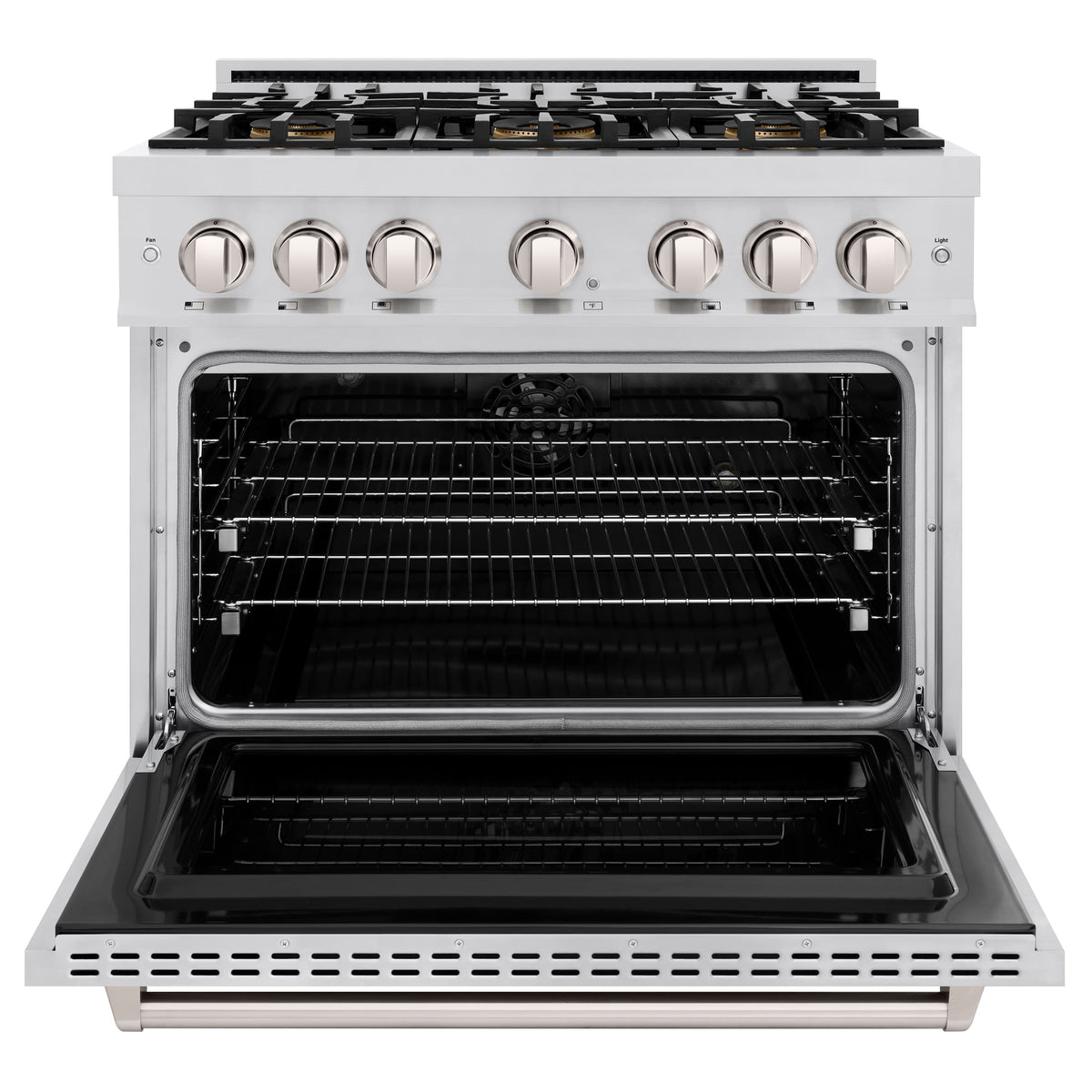 ZLINE - 36 in. 5.2 cu. ft. Classic Freestanding Dual Fuel Range with 6 DuoPro Burners and Convection Oven in Stainless Steel - Stainless Steel