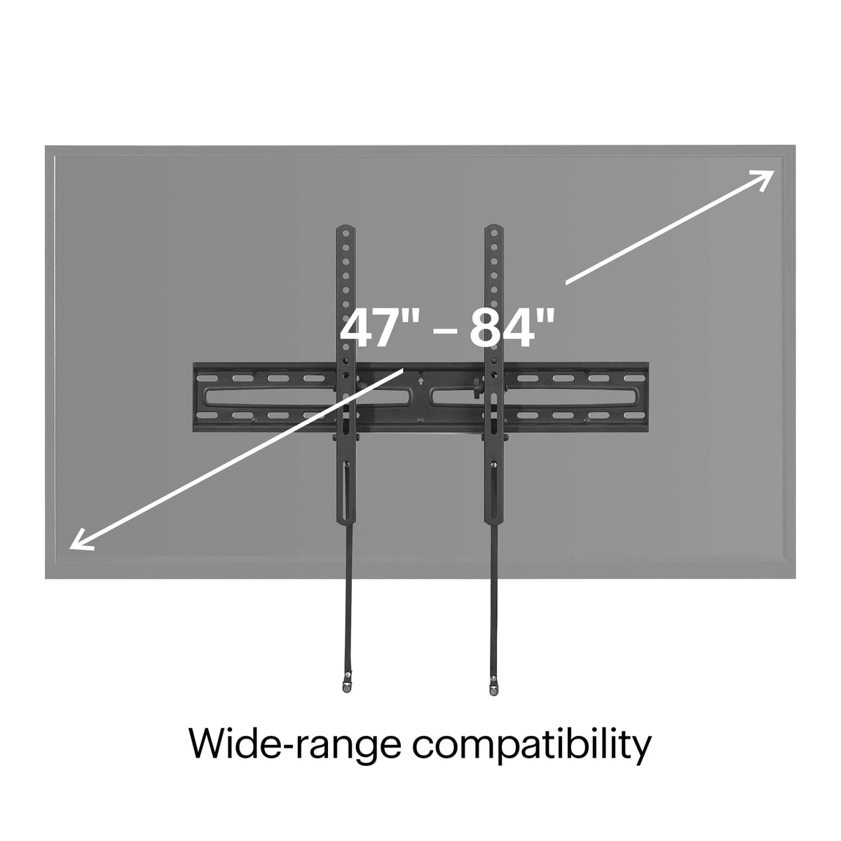 Best Buy essentials™ - Tilting TV Wall Mount For Most 47–84" TVs - Black