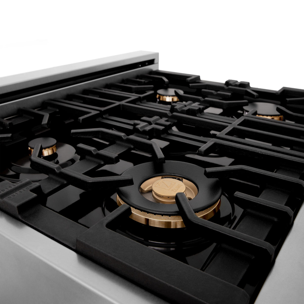 ZLINE - 30 in. Legacy Rangetop w/ 4 Brass Burners and Porcelain Cooktop in Stainless Steel - Stainless Steel