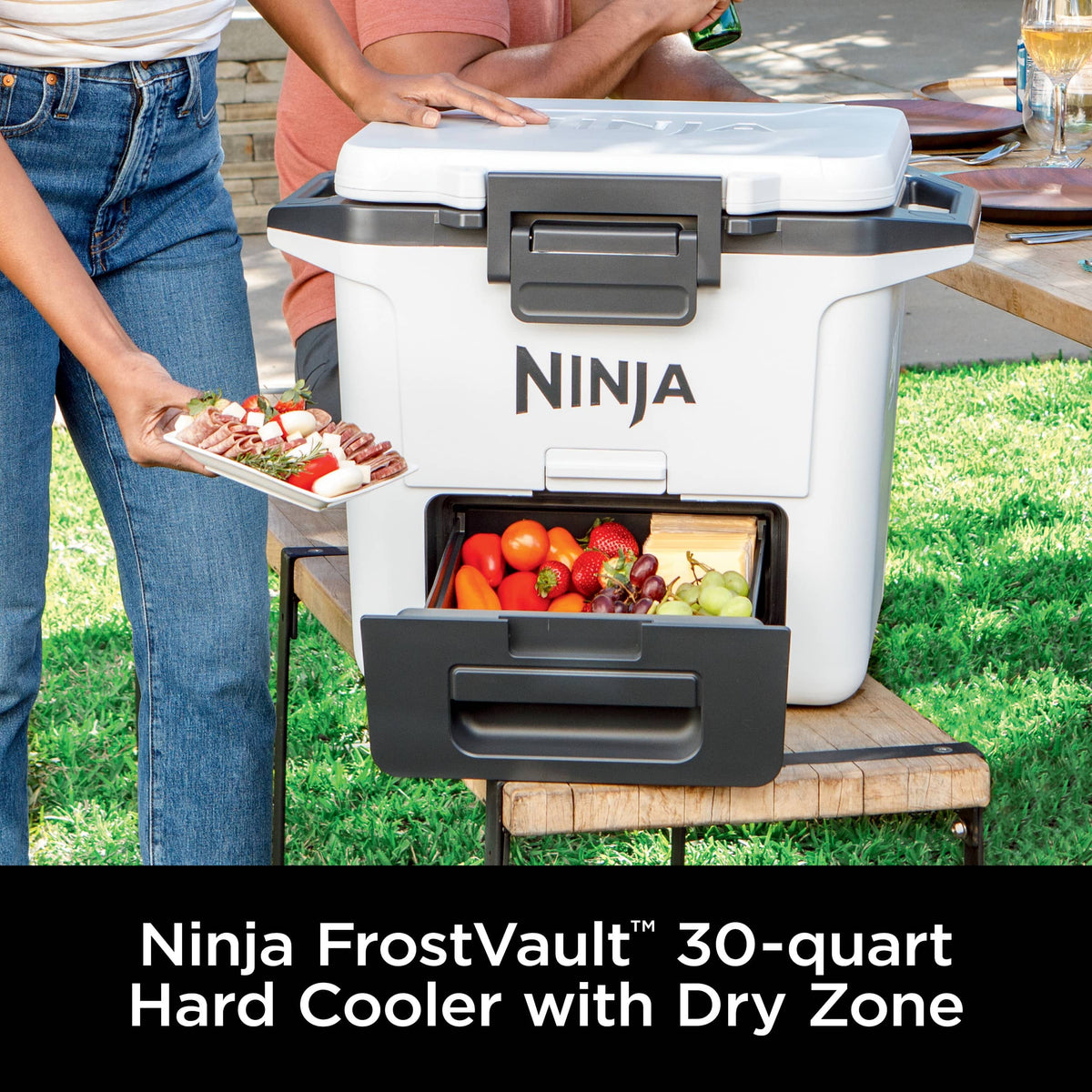Ninja - FrostVault 30qt Hard Cooler with Dry Zone - Cloud White