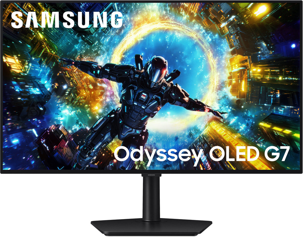 Samsung - 32" Odyssey OLED G7 (G73SH) Dual Mode (4K UHD 165Hz, FHD 330Hz), 0.03 ms, NVIDIA Gsync & AMD FreeSync Premium Pro - Black