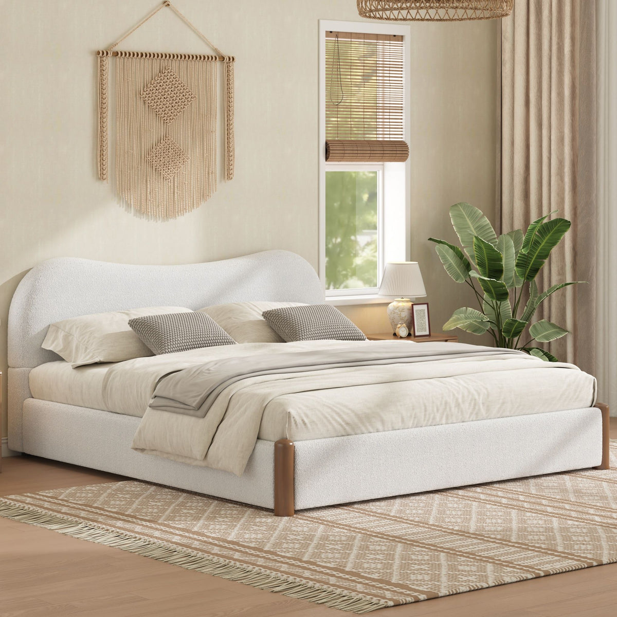 Base de cama tapizada con plataforma Comfort