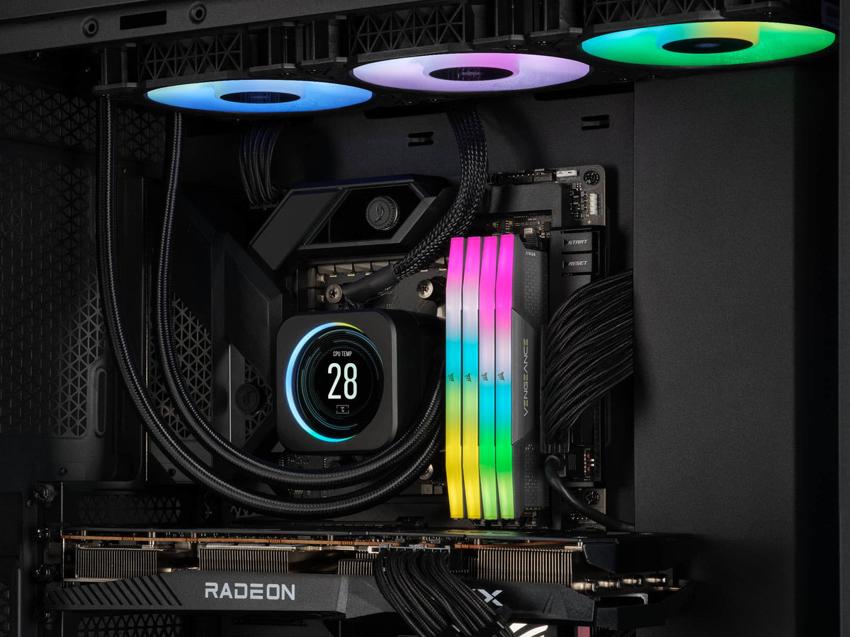 CORSAIR - VENGEANCE RGB DDR5 64GB (2 x 32GB) DDR5 6000 CL40-50-50-96 1.35V Intel XMP & AMD EXPO - Gray