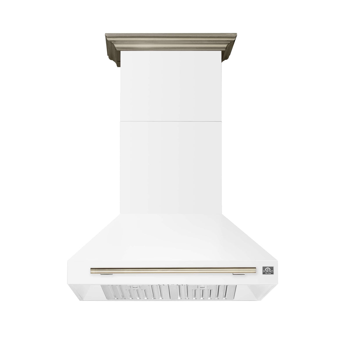 Forno Appliances - 36 inches - Externally Vented & Recirculating - Wall Range Hood - White