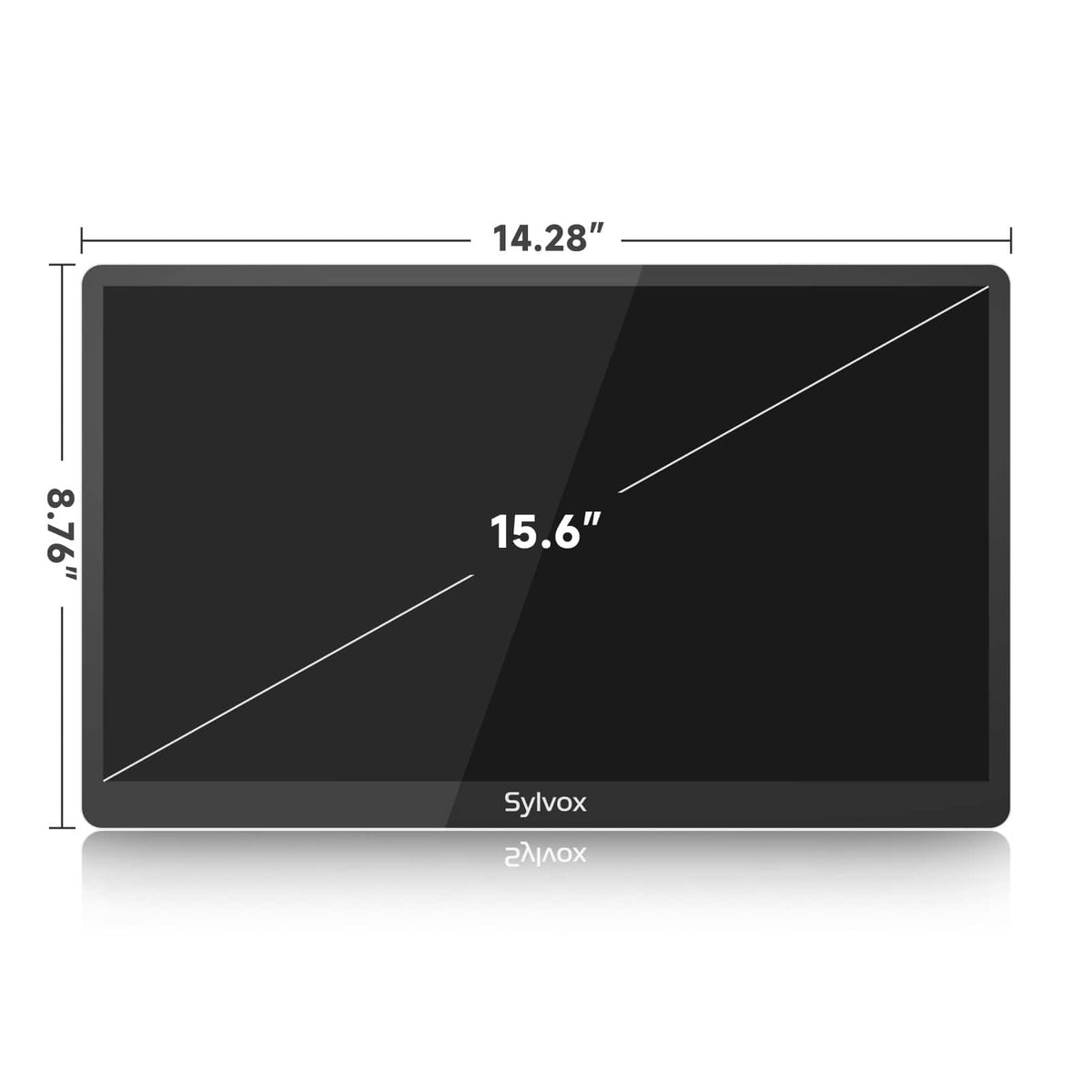 Sylvox - 15.6" Mini Under Cabinet Smart TV for Kitchen, 1080P Full HD Google TV with Voice Remote