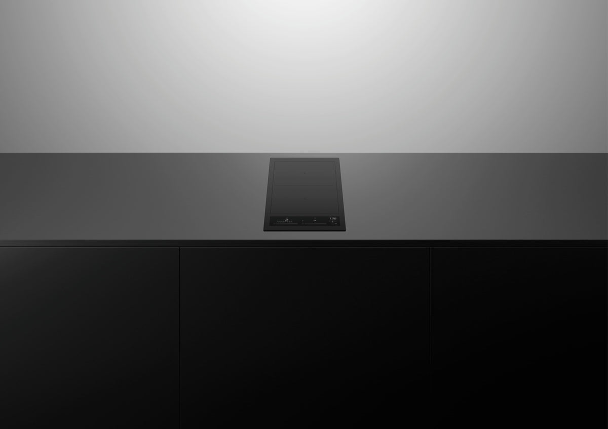 Fisher & Paykel - 12 in. Wide 2 Element Built-in Electric Cooktop with SmartZone - Black