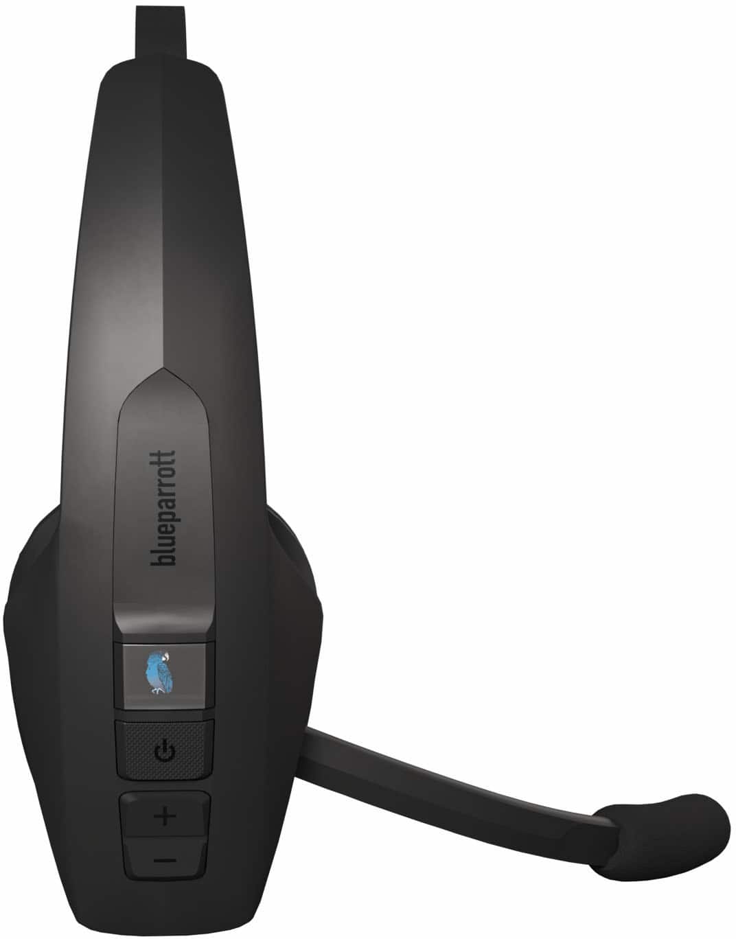BlueParrott - Pro B350 Wireless Bluetooth Mono Headset with 98% AI Voice Isolation Mics and Lightweight Headband - Black