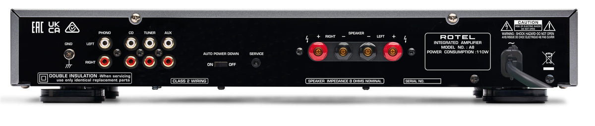 Rotel - A8 30W 2-Ch Integrated Stereo Amplifier - Silver