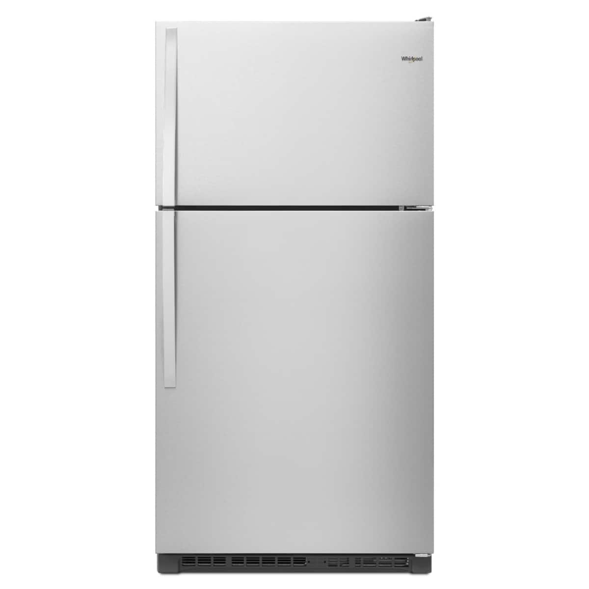 Whirlpool - 20.5 Cu. Ft. Top-Freezer Refrigerator - Fingerprint Resistant - Stainless Steel