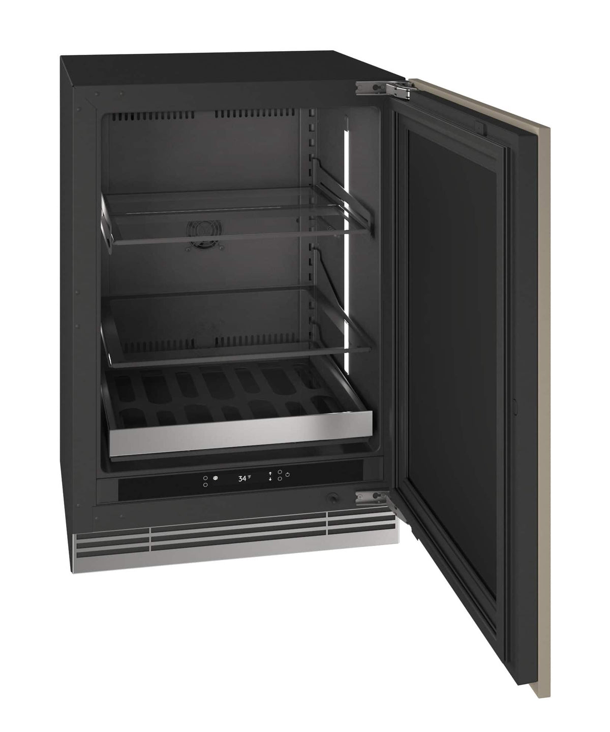 U-Line - 24"W. 5.1 Cu.Ft. Built-In Panel Ready Compact Beverage Center - Custom Panel Ready