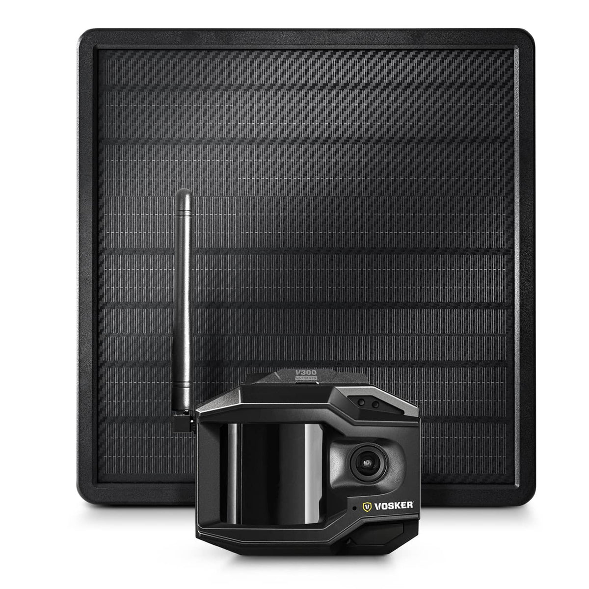 Vosker - V300 Ultimate Outdoor Wireless 1080p Security System with External Solar Panel - Black