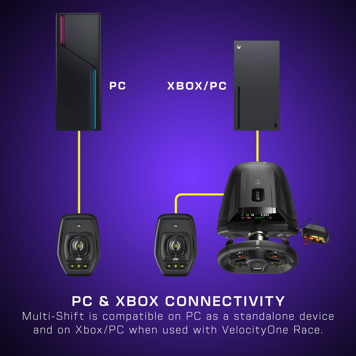 Turtle Beach - VelocityOne Multi-Shift for Windows 10/11 PCs | XBOX Series X|S & XBOX One - Black
