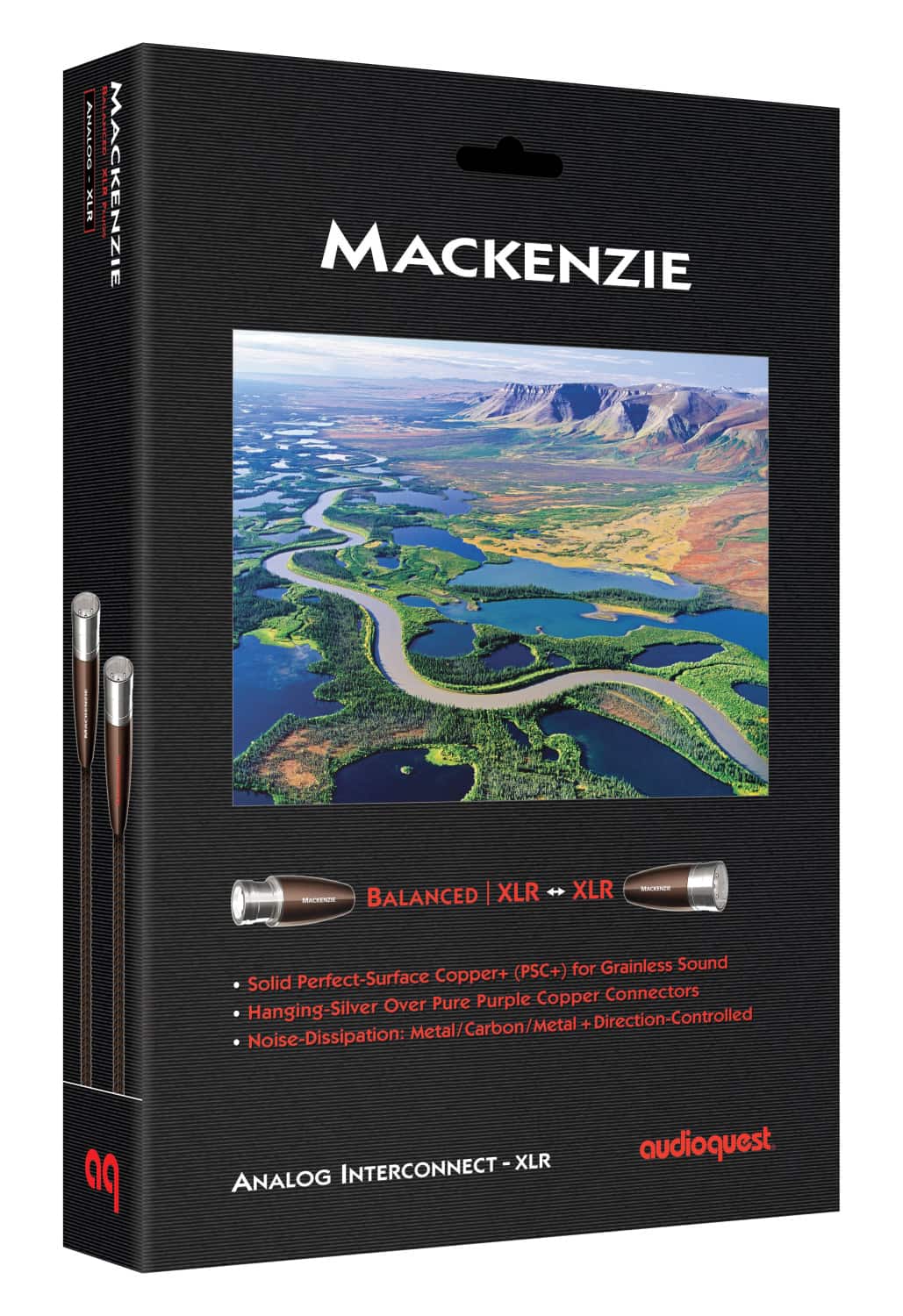 AudioQuest - Mackenzie XLR > XLR 1.6' Analog Audio Interconnect Cable - Brown on Black