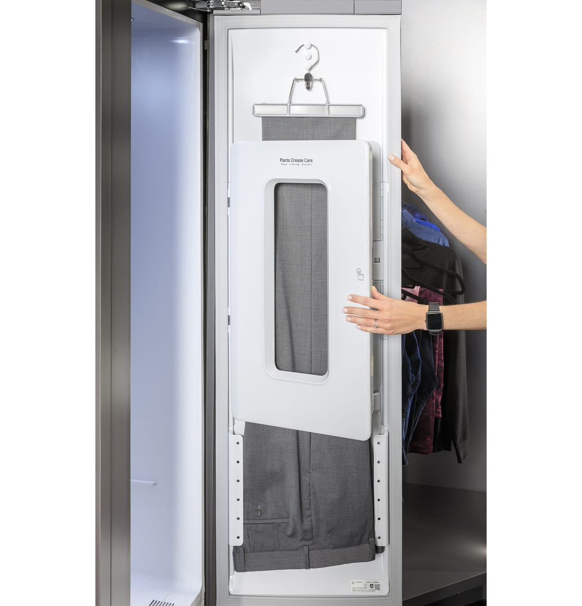 GE Profile - Steam Closet with Fabric Refresh - Mirrored Carbon