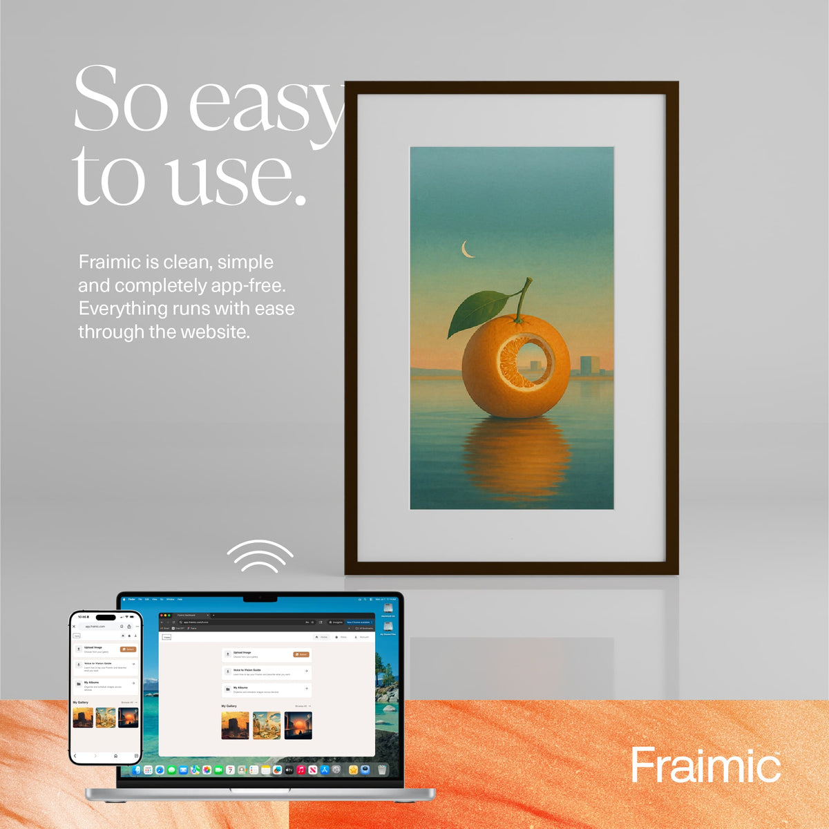 Fraimic - Large 31.5" Smart AI Digital Canvas Display and Frame