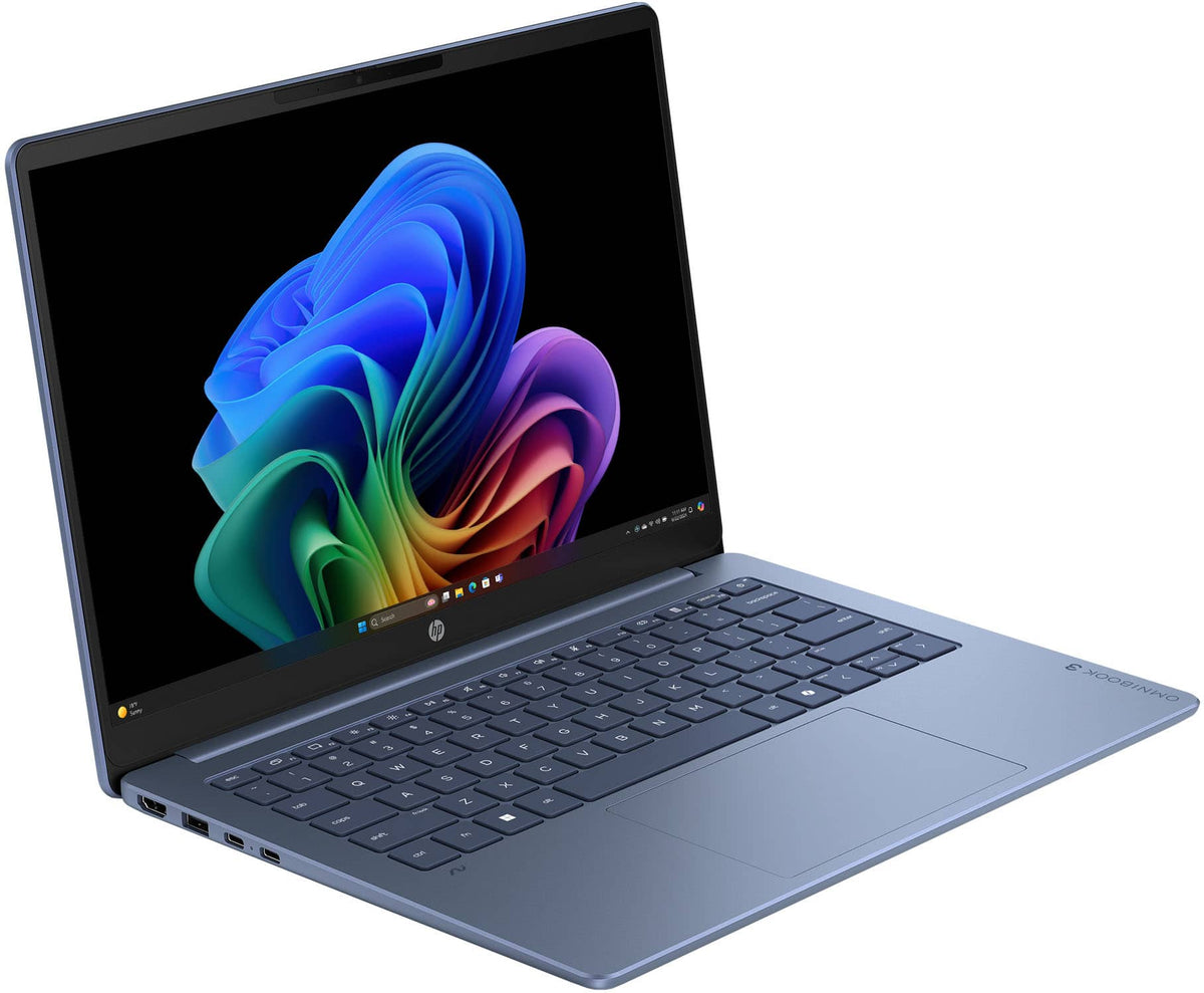 HP - OmniBook 3 - 14" 2K OLED Laptop - Snapdragon X (8-core) - 16GB Memory - 256GB SSD - Copilot+ PC - Starlit Blue