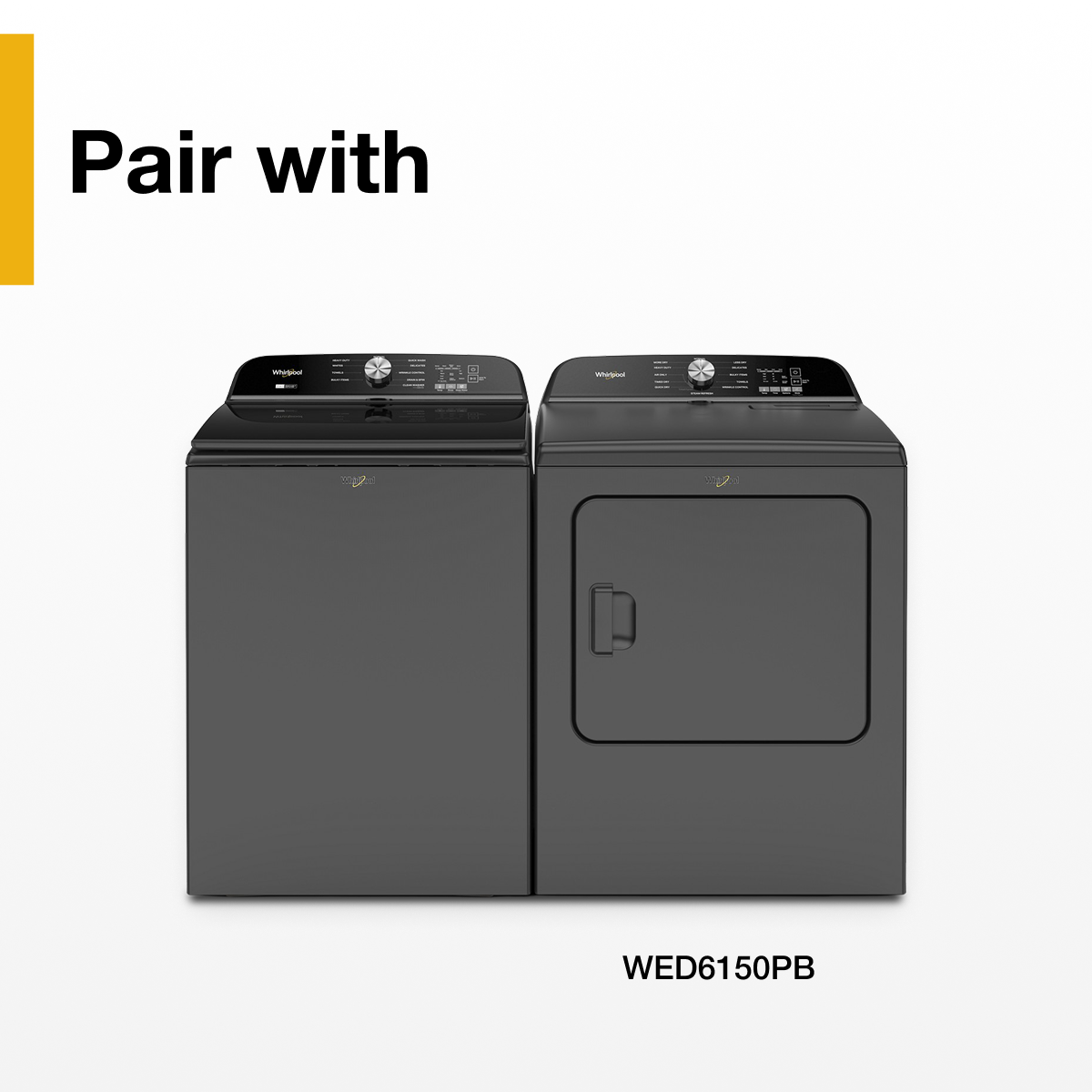 Whirlpool - 5.3 Cu. Ft. High Efficiency Top Load Washer with 2 in 1 Removable Agitator - Volcano Black