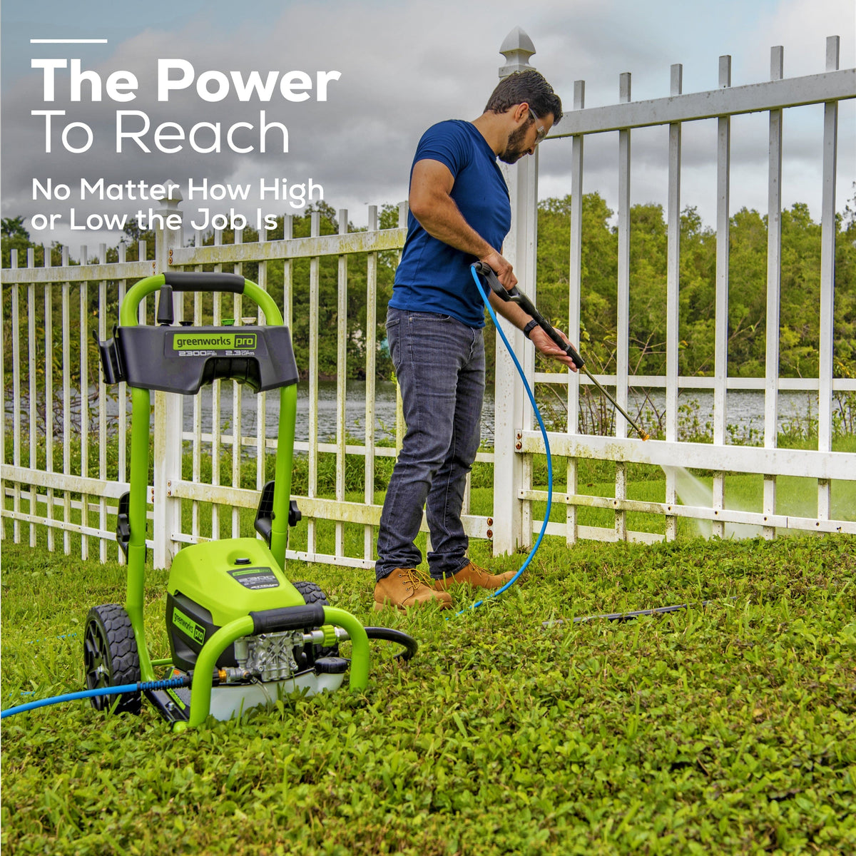 Greenworks - Pro Electric Pressure Washer up to 2300 PSI at 1.2 GPM - Green