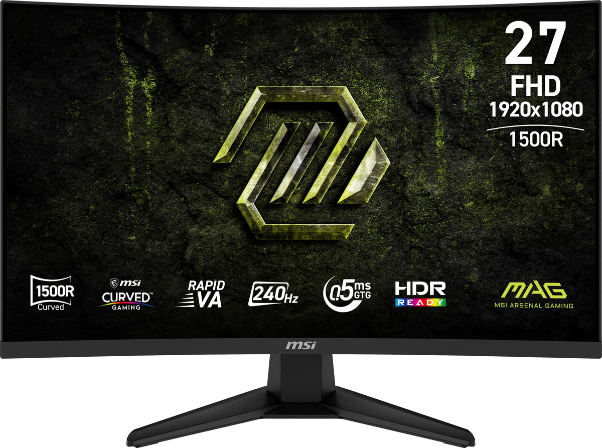 MSI - MAG 275CF X24 27" Rapid VA LCD Curved FHD 240Hz 0.5ms FreeSync Gaming Monitor with HDR ready (DIsplayPort, HDMI) - Black