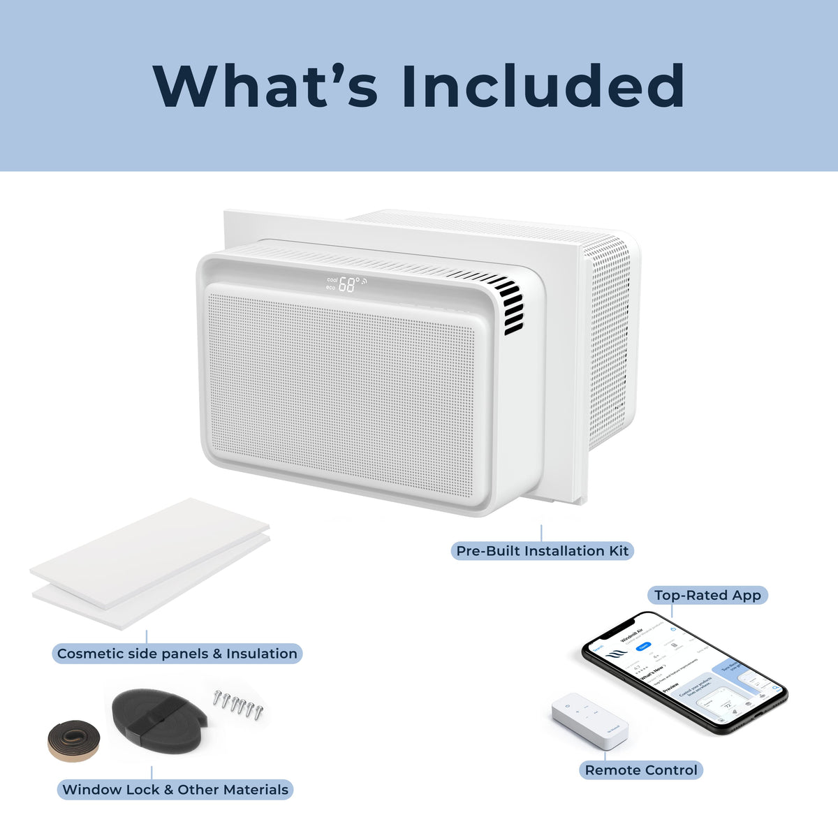 Windmill - 6,000 BTU Smart Window Air Conditoner - White