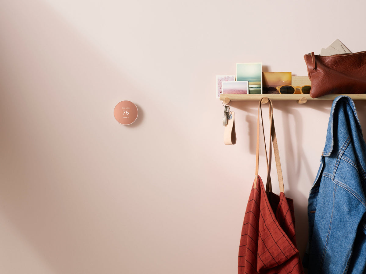 Google - Nest Thermostat - Programmable Wi-Fi Smart Thermostat - Sand