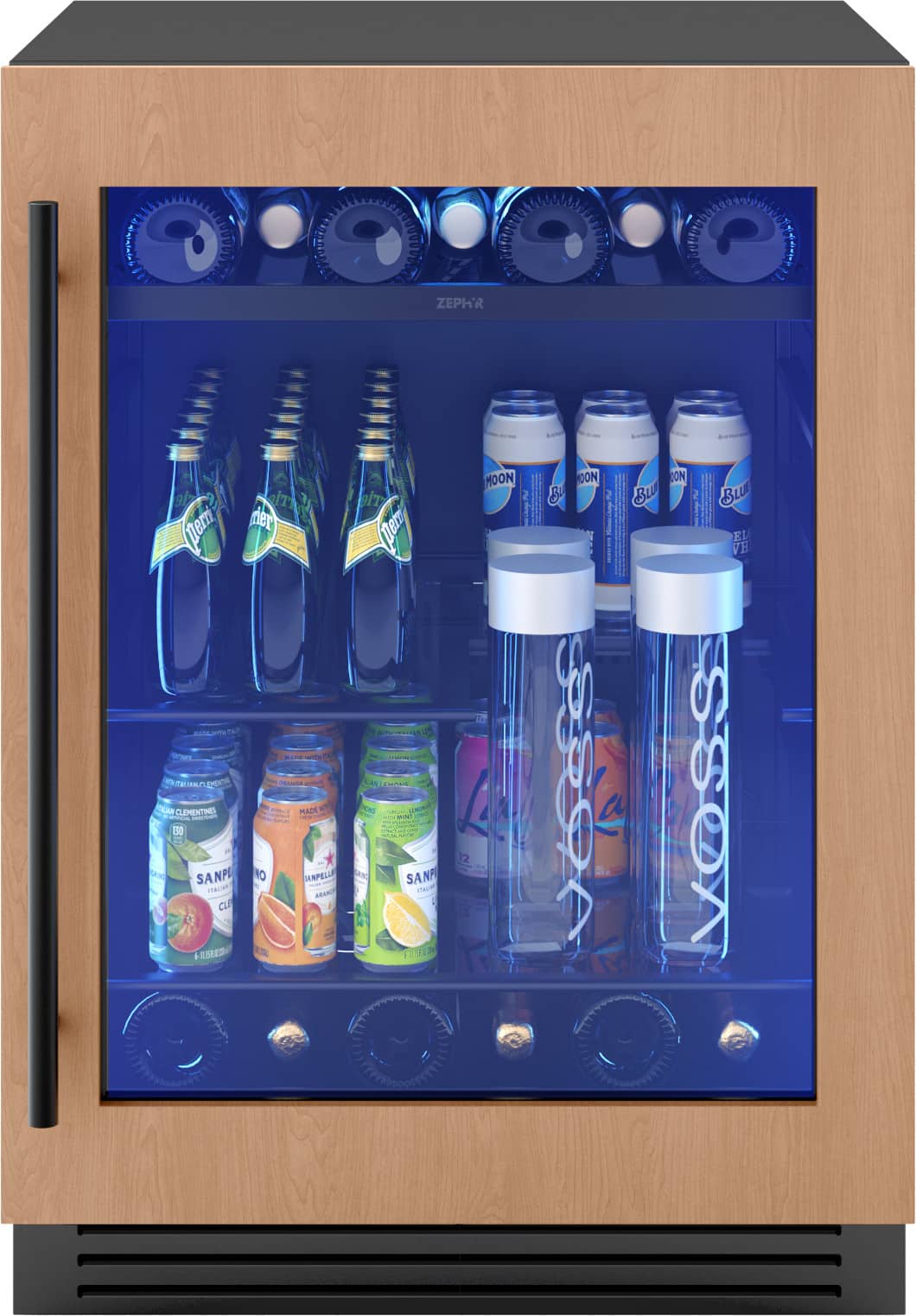 Zephyr - Presrv 24 in. 7-Bottle and 108-Can Single Zone Panel-Ready Beverage Cooler - Panel Ready + Glass