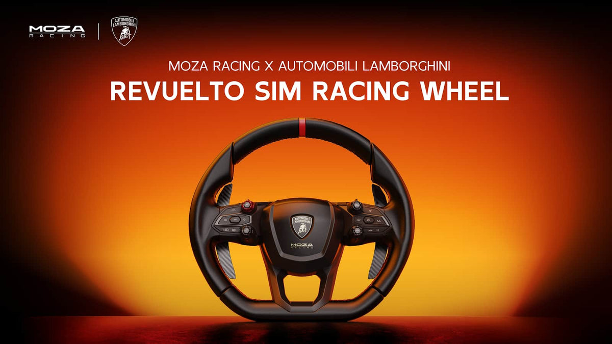 Moza Racing - Lamboghini Revuelto Sim Racing Steering Wheel for Windows - Black