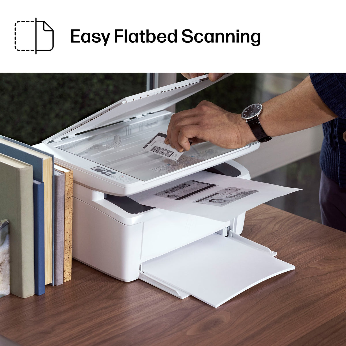 HP - LaserJet M140w Wireless AI-Enabled Black and White Laser Printer - White
