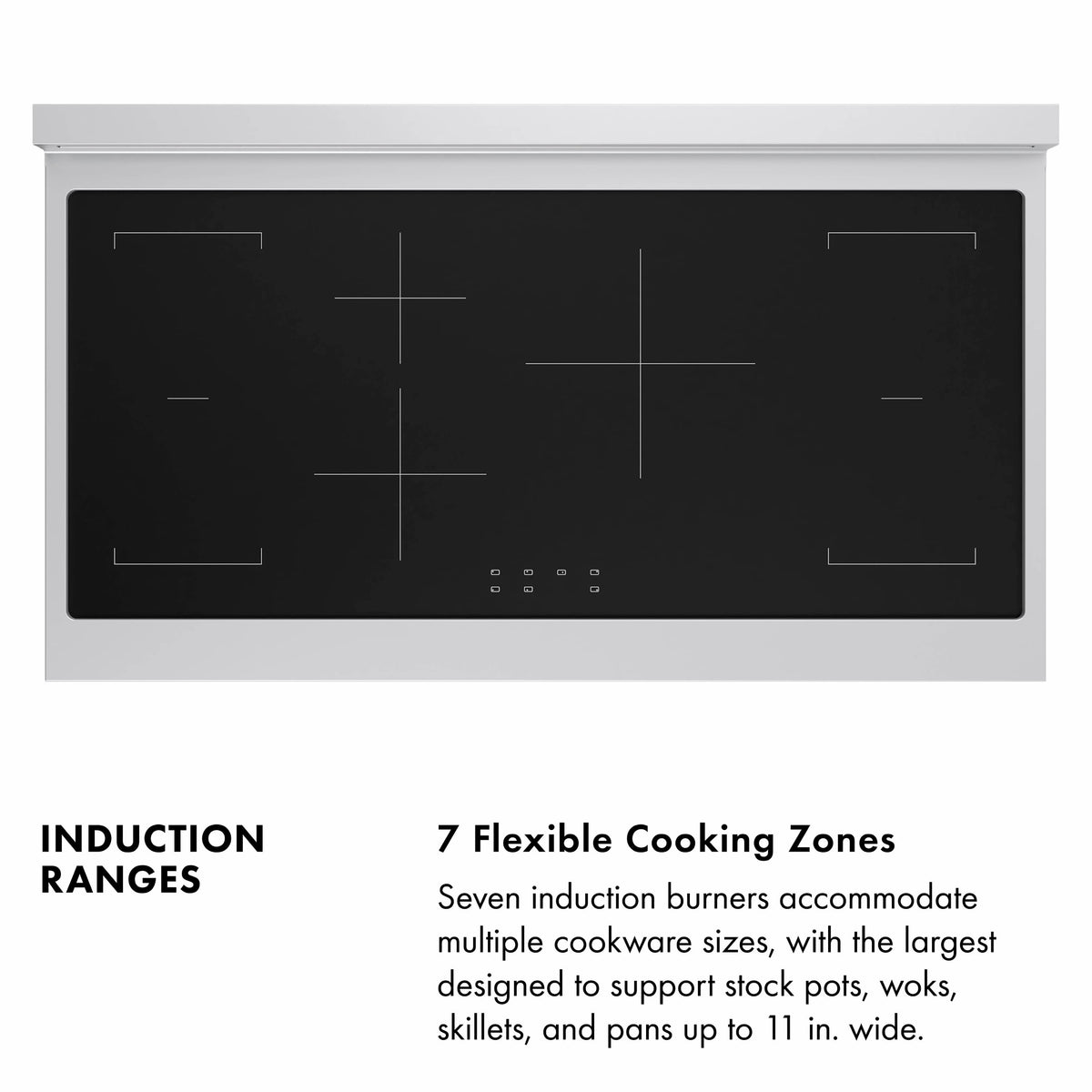 ZLINE - Autograph 48 in. 6.7 cu. ft. Paramount Freestanding Induction Range with Black Matte Doors and Polished Gold Accents - Matte Black
