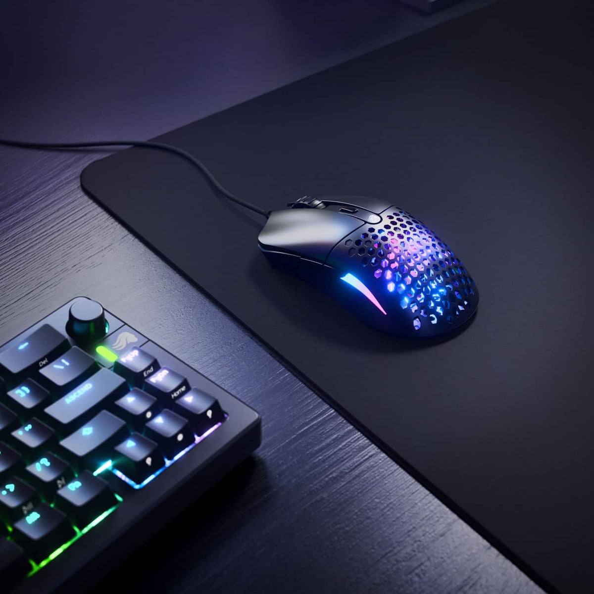 Glorious - Model O Eternal Lightweight Wired Optical Gaming Mouse with Dual-Zone RGB Lighting - Wired - Matte Black