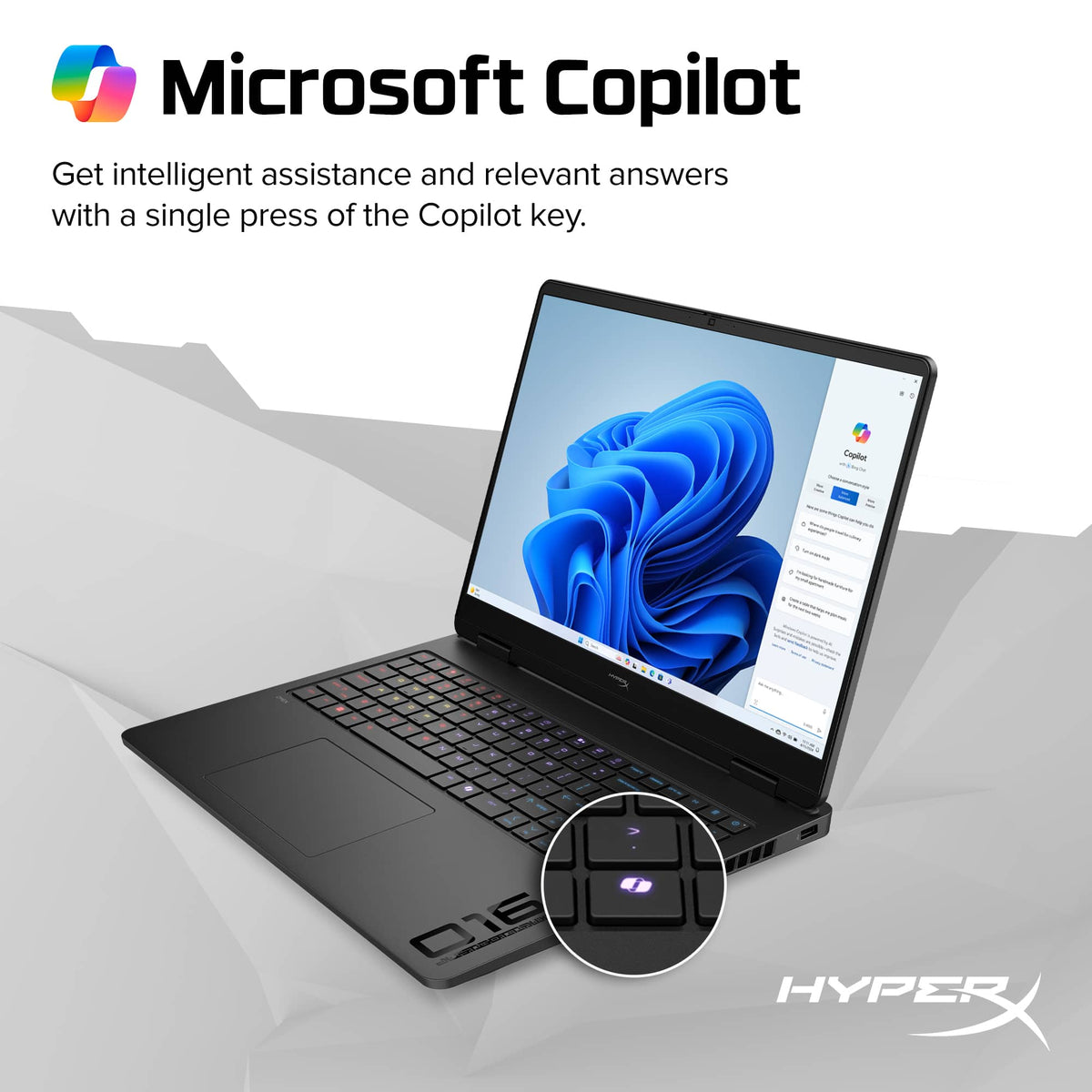 HyperX - OMEN 16" 165Hz 2.5K OLED Gaming Laptop - AMD Ryzen 9 8940HX (2025) - 16GB Memory - NVIDIA GeForce RTX 5060 - 1TB SSD - Shadow Black