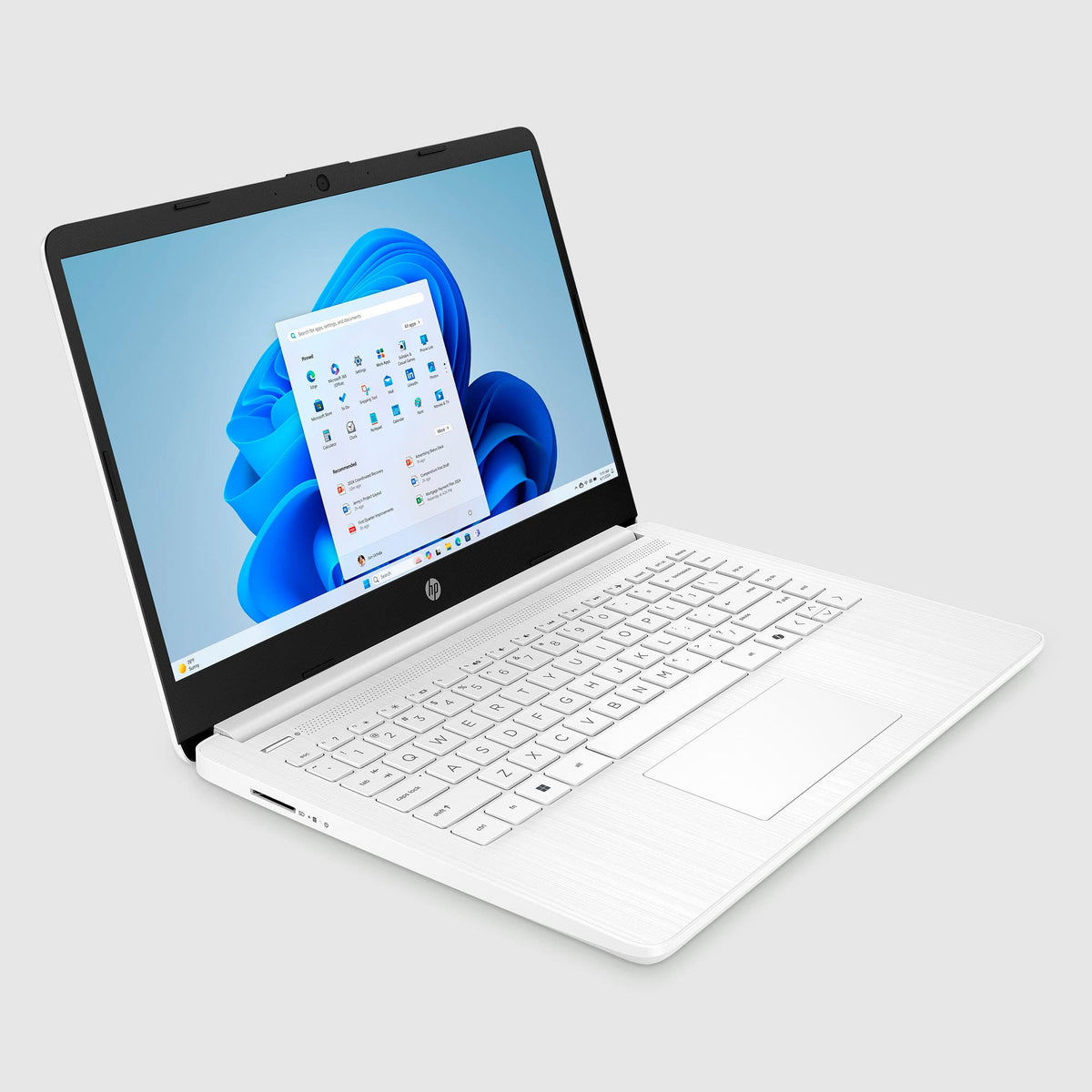 HP - 14" Laptop - Intel Celeron N4500 2021 - 4GB Memory - 64GB eMMC - Snowflake White